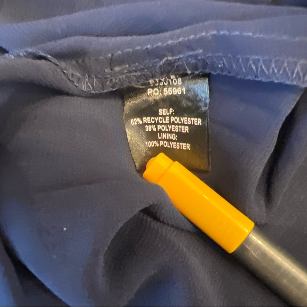 Current Air - Navy Satin Tiered Mini Dressy Dress - Picture 11 of 16